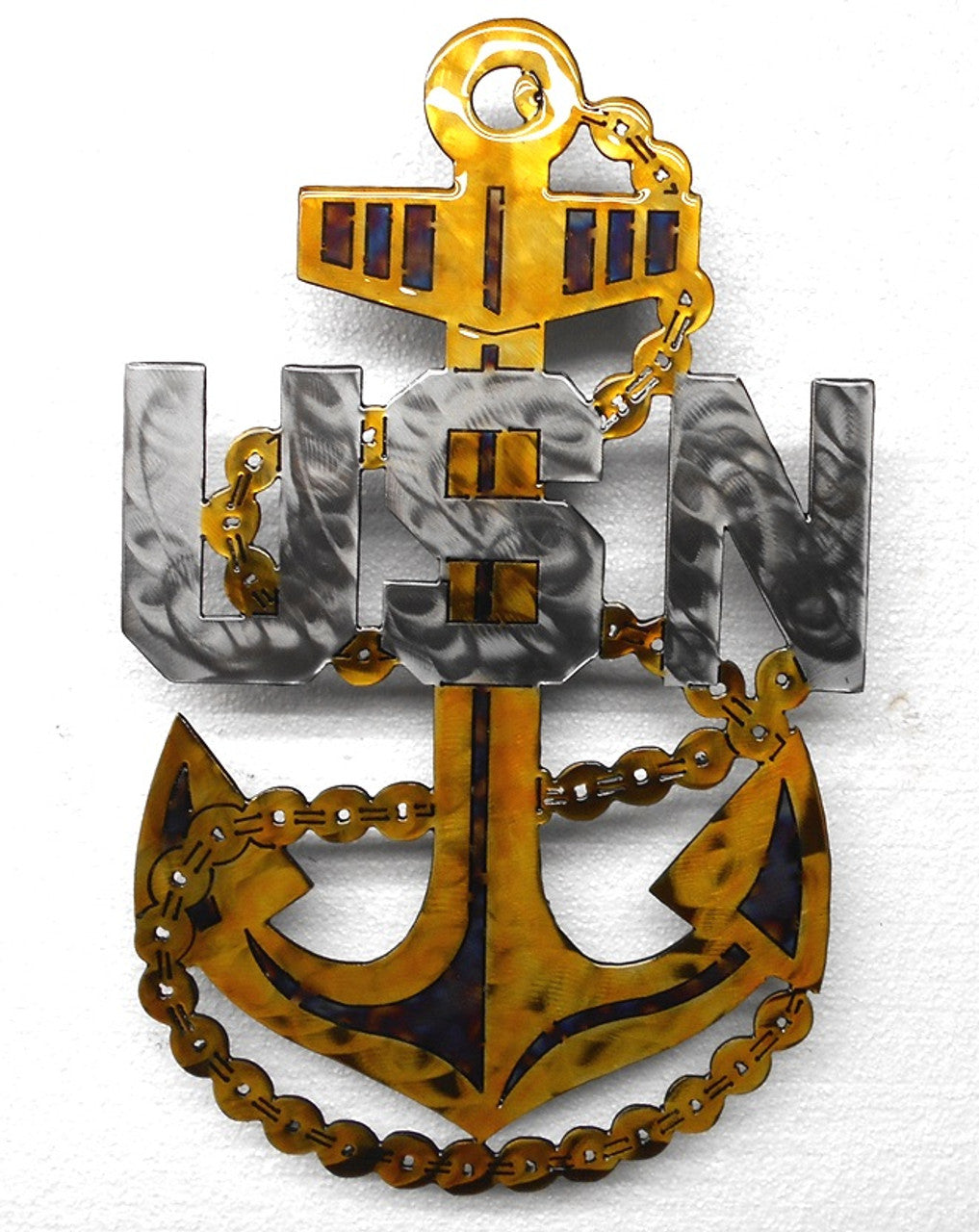 thumbnail image 2 of US Navy Chief Anchor - 4 Inch Military Emblem With Pin Back For Display And Decoration 2 of 6