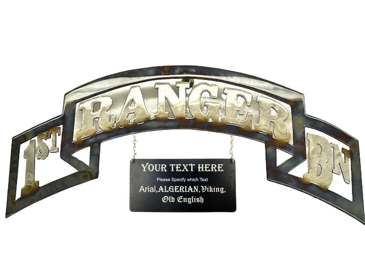 Metal Ranger Sign 1/75 Ranger Regiment Metal Wall Art – Ranger Tab Sculpture with ...