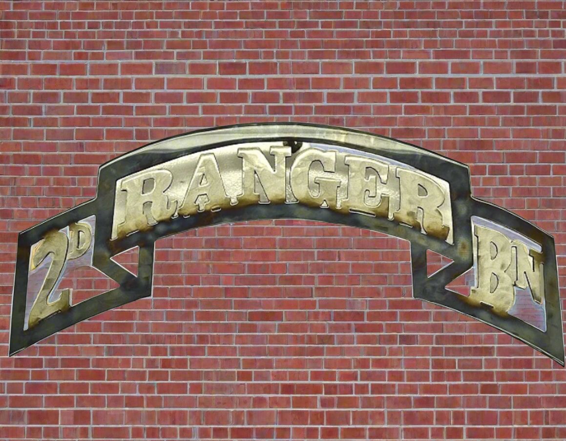 The 2/75 Ranger Regiment sculpture is cut from 1/8 inch steel plate and ...