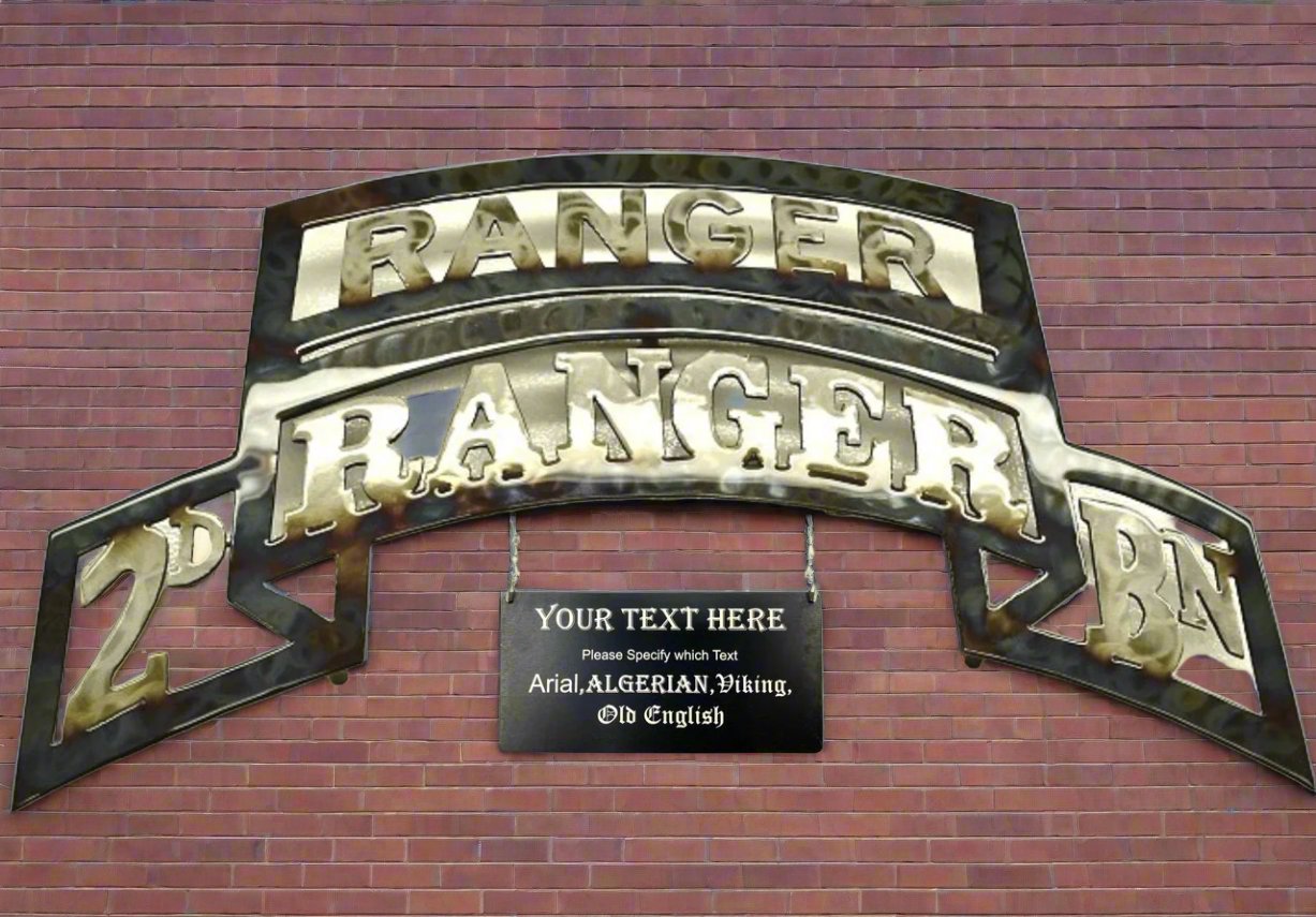 The 2/75 Ranger Regiment with Ranger tab sculpture is cut from 1/8 inch ...