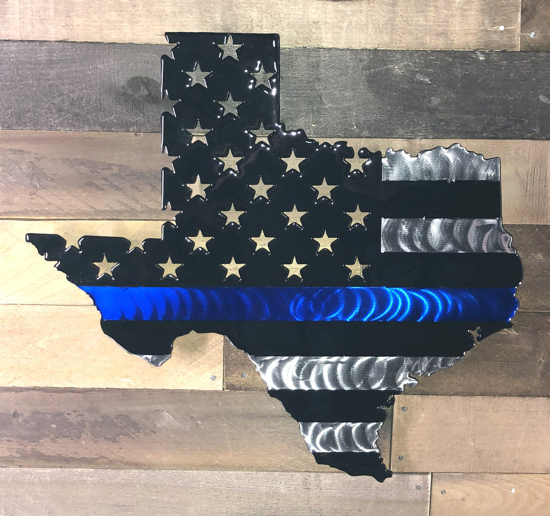 Texas State Blue Line – Forged Steel Tribute to Lone Star Law ...
