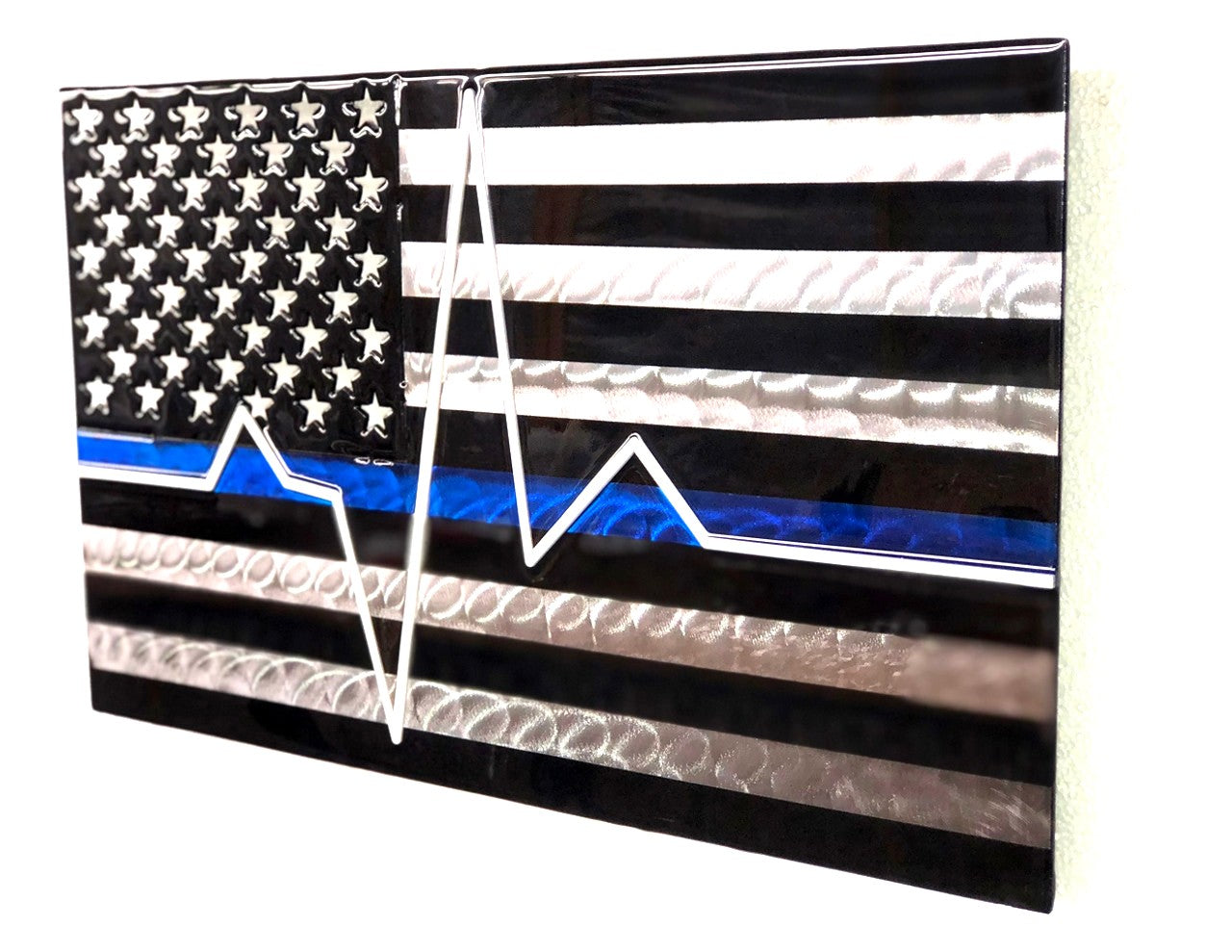 Blue Line EKG Flag