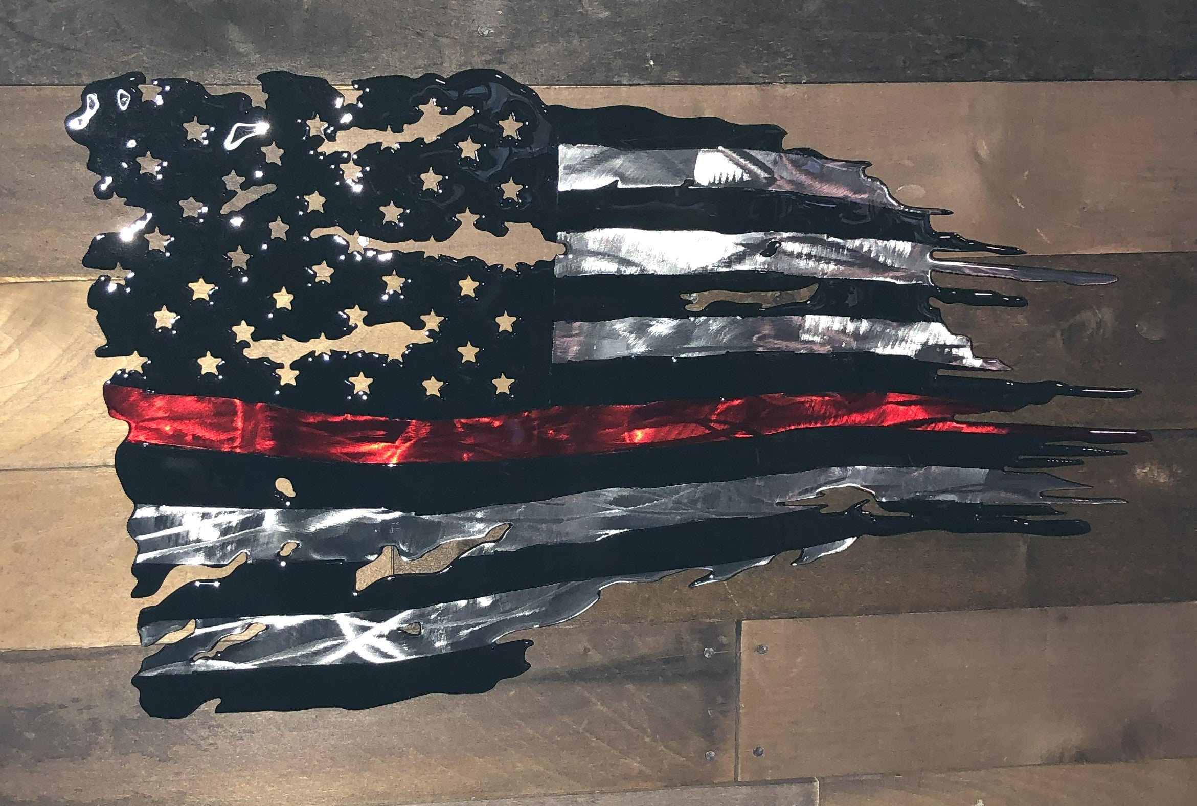 Battle Worn Redline – Forged Steel Tribute to Firefighter Grit ...