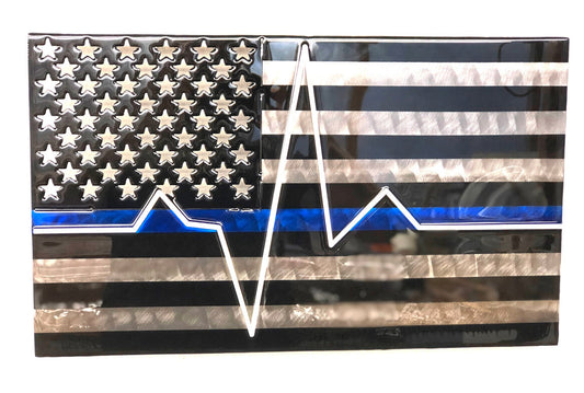Blue Line EKG Flag