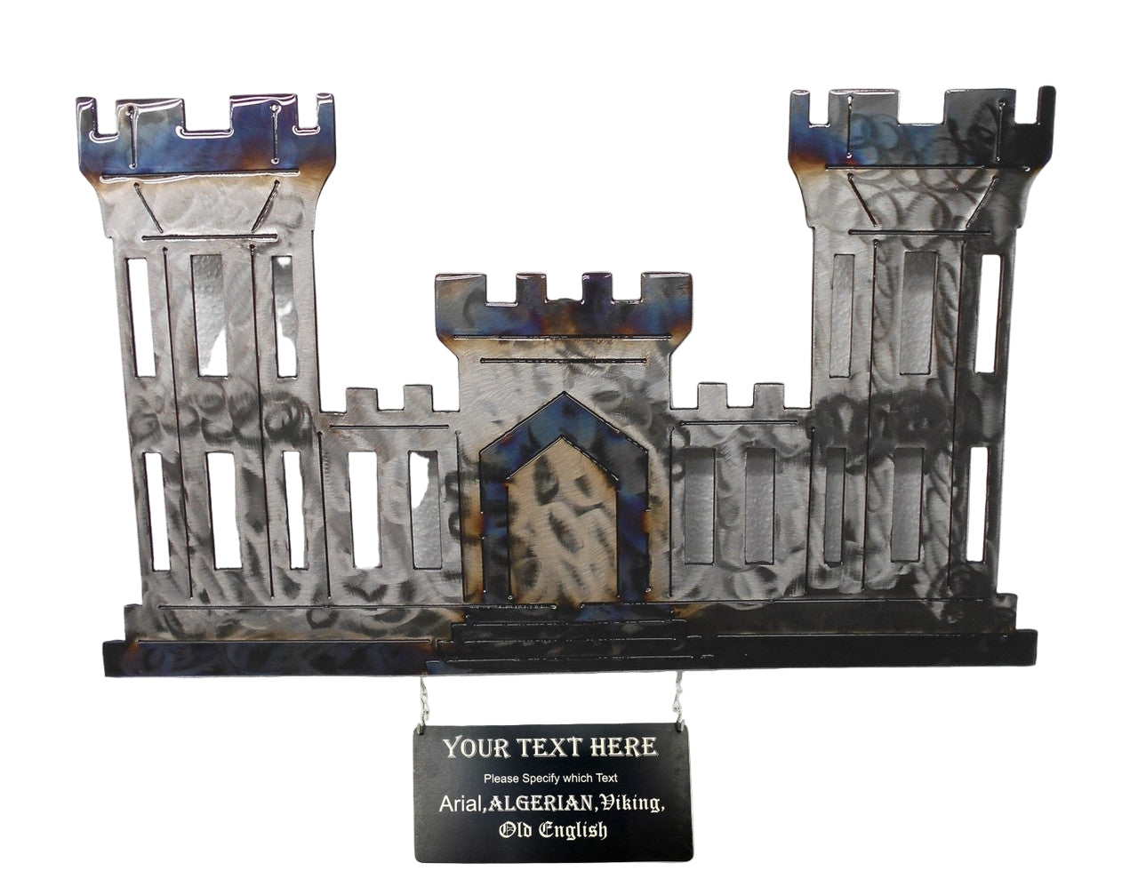 The Engineer Branch insignia sculpture is cut from 1/8 inch steel plate ...