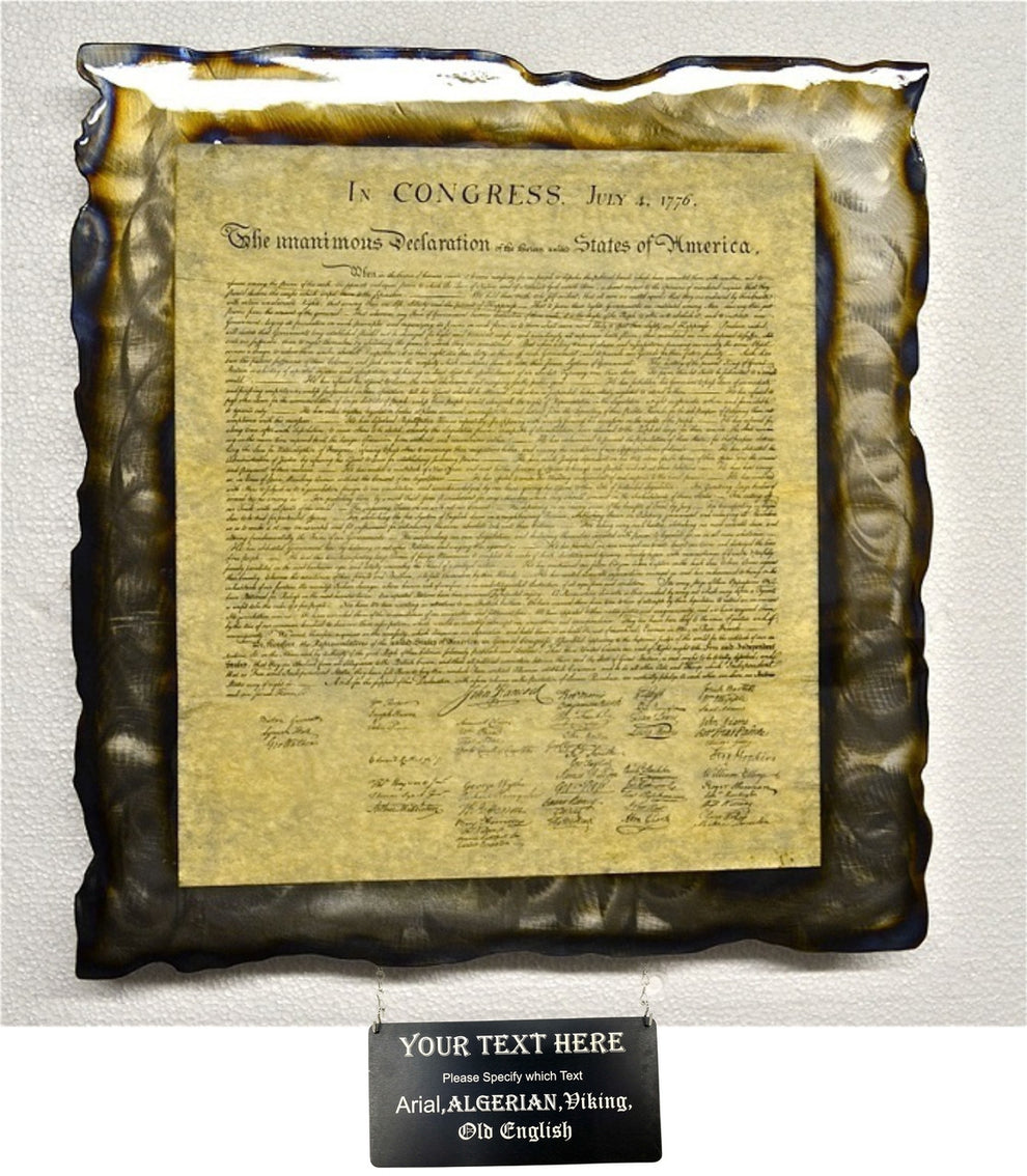 The copy of the Declaration embedded in the steel is an exact copy ...