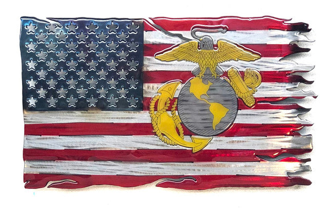 Tattered Stars And Stripes With EGA