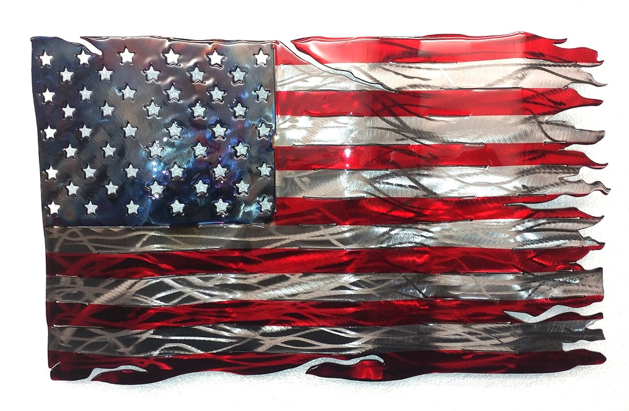 Our countries flag forged in steel. Each sculpture is cut from 1/8 inch ...