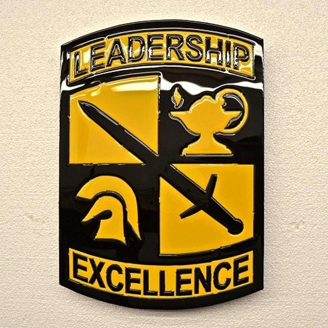 The ROTC sculpture is cut from 1/8 inch steel plate and then hand ...